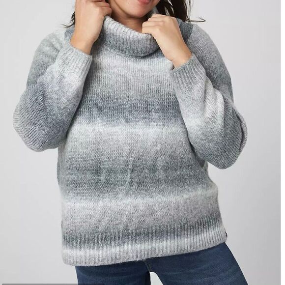 NWT LANE BRYANT Classic Ombré Cowl neck Sweater Size 18/20